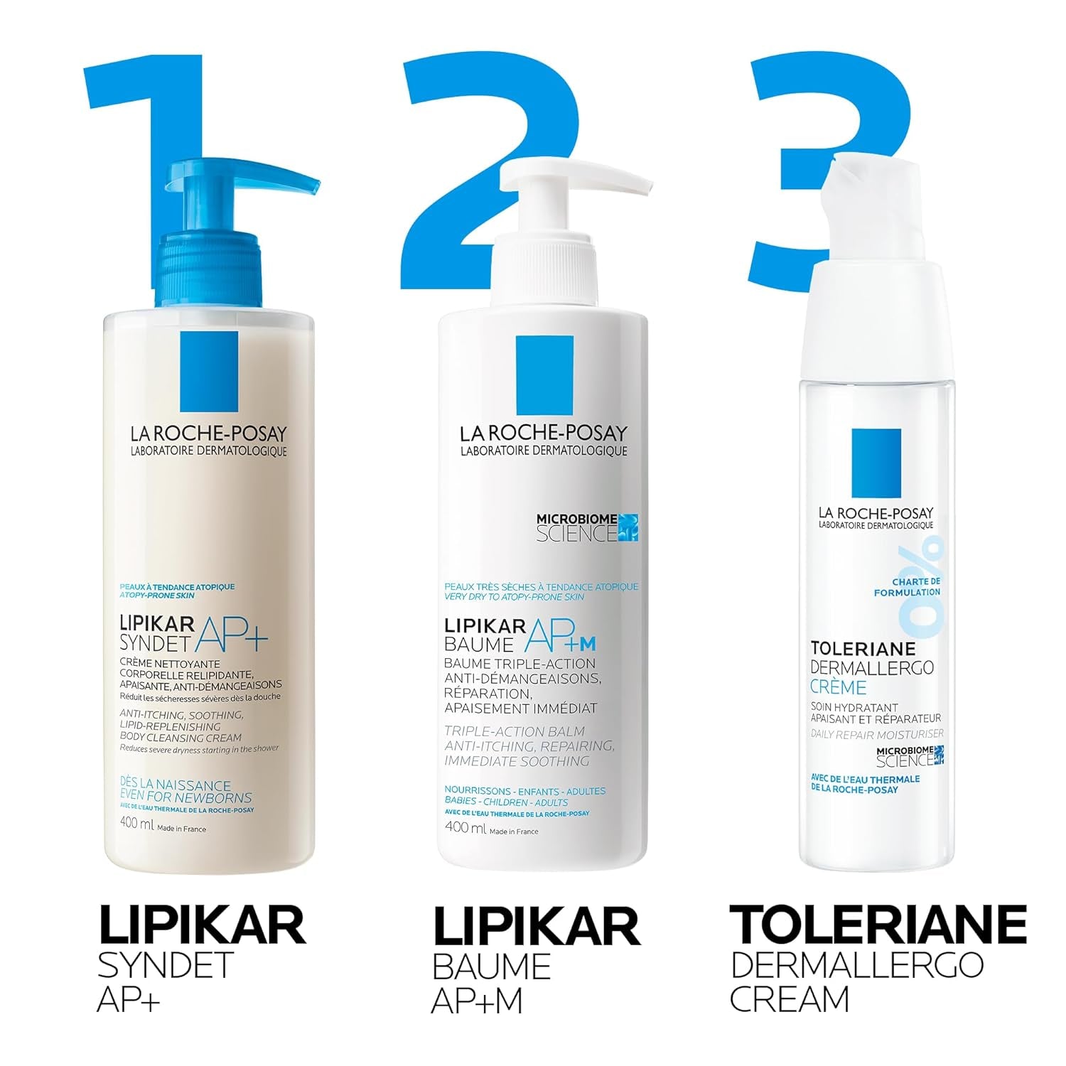 Face Cream & Body Lotion BUNDLE, Toleriane Dermallergo Creme & Lipikar Baume AP+M, Your Sensitive Skin Hydration Duo, Suitable for Sensitive, Dry to Very Dry Skin, Fragrance-Free