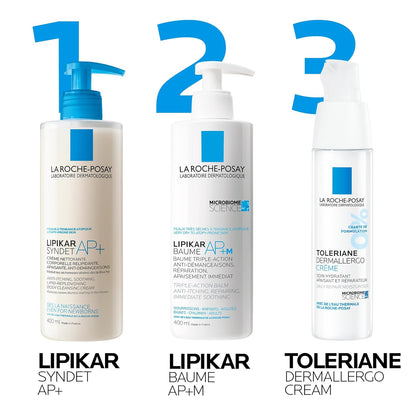 Face Cream & Body Lotion BUNDLE, Toleriane Dermallergo Creme & Lipikar Baume AP+M, Your Sensitive Skin Hydration Duo, Suitable for Sensitive, Dry to Very Dry Skin, Fragrance-Free