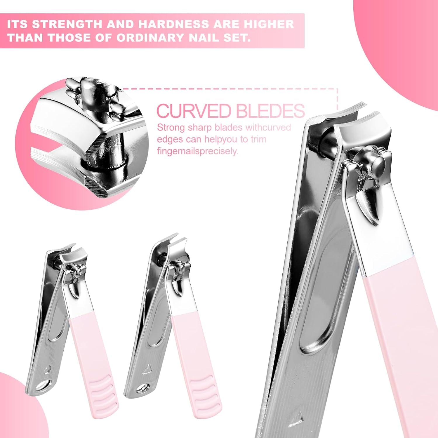 Manicure Set Nail Clipper Set, Nail Clippers, Fingernail & Toenail Clippers, Manicure Tools, Pedicure Tools, Suitable for Travel Manicure Kit, Nail Set Kit with Everything Inneed (16Pack)