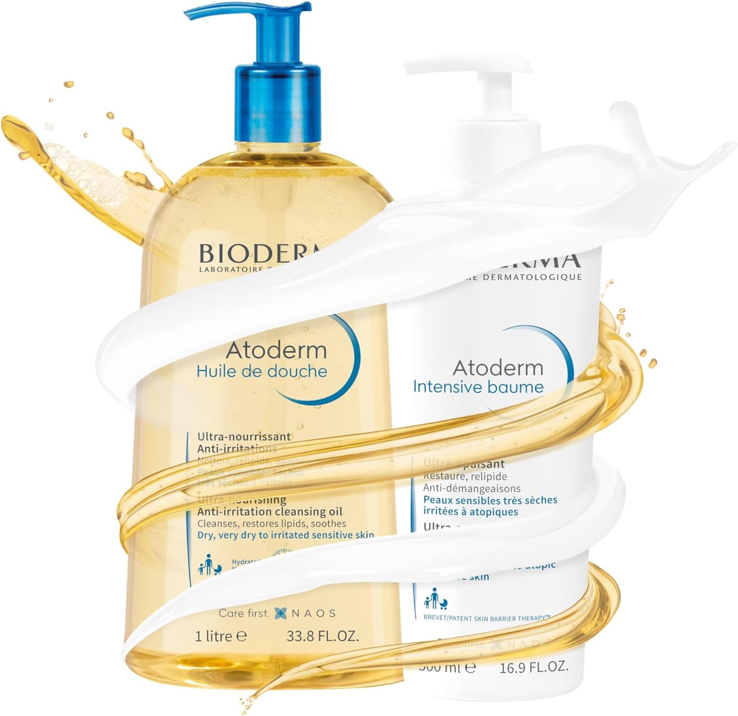 Atoderm Shower Oil, Cleansing Oil for Face & Body, Nourishing Cleansing Oil for Dry to Atopic Sensitive Skin for Softer & Smooth Skin for Your Whole Family