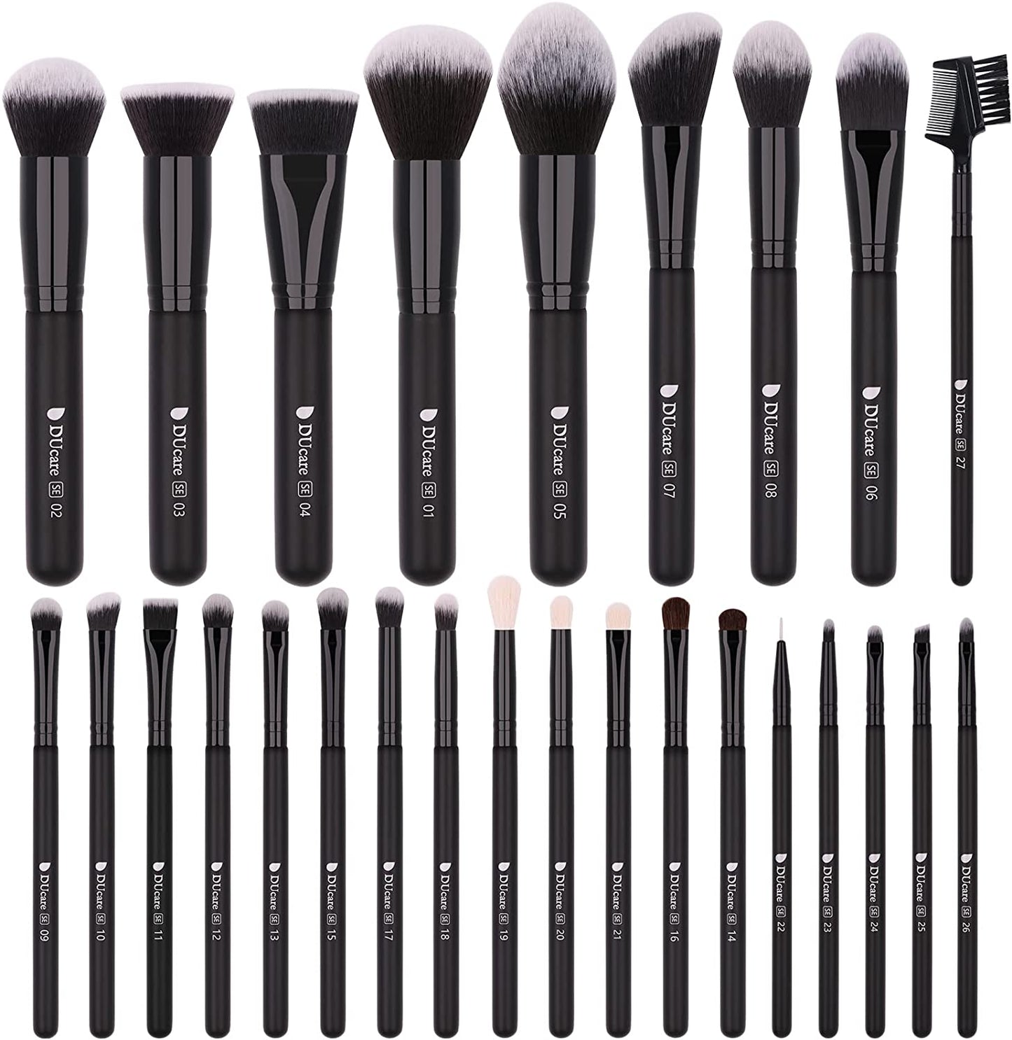 Makeup Brushes Set Professional 27Pcs Makeup Brushes Premium Synthetic Kabuki Foundation Blending Face Powder Blush Concealers Eye Shadows Make up Brushes Kit