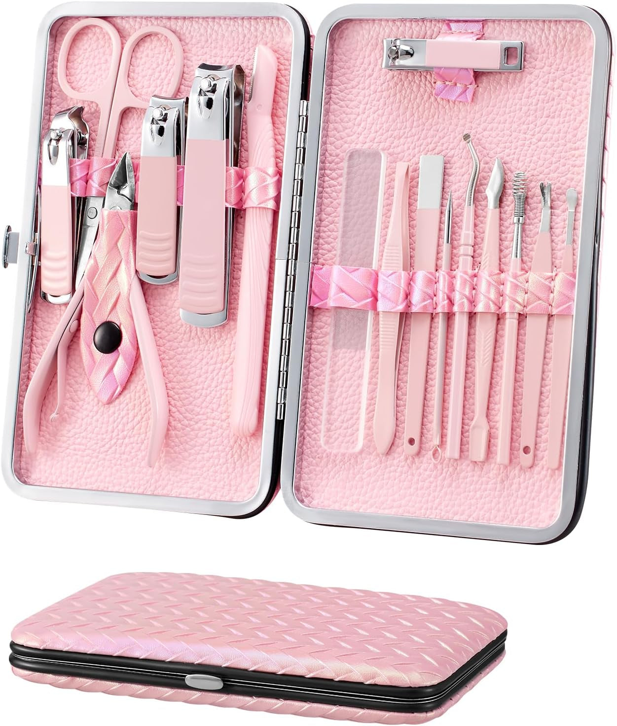 Manicure Set Nail Clipper Set, Nail Clippers, Fingernail & Toenail Clippers, Manicure Tools, Pedicure Tools, Suitable for Travel Manicure Kit, Nail Set Kit with Everything Inneed (16Pack)