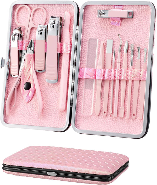 Manicure Set Nail Clipper Set, Nail Clippers, Fingernail & Toenail Clippers, Manicure Tools, Pedicure Tools, Suitable for Travel Manicure Kit, Nail Set Kit with Everything Inneed (16Pack)